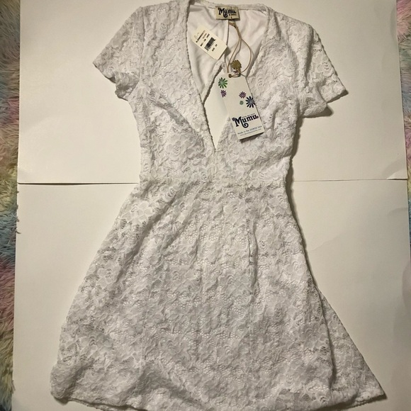 show me your mumu Ibiza Dress in Larose Lace White - Picture 6 of 11